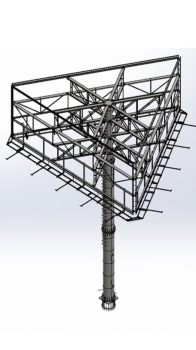 Estrutura de Triedro para Painel de Outdoor